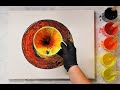 Acrylic Pouring Cells - Burning Funnel Pour Painting - Lava Fluid Art Dirty Pour Acrylic !