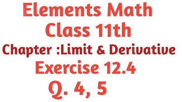 Class 11th math chapter 12 exercise 12.4 Q.4, 5