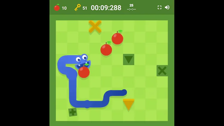 Speedrun Google Snake Key (5 Multi, Small) 25 Apples in 21.870