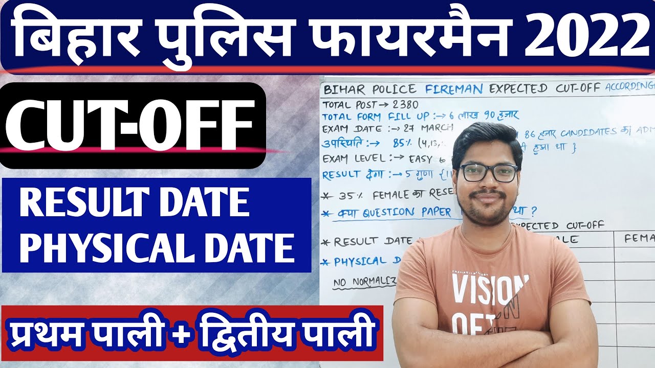 Bihar police Fireman Cutoff 2022 | bihar fireman Result physical date 2022