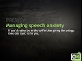 Managing speech anxiety