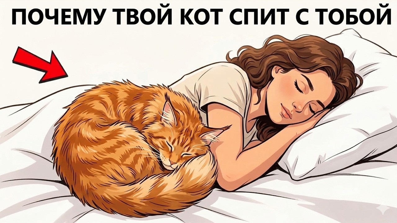 Если кошка спит с вами — вот что она на самом деле пытается вам сказать!
