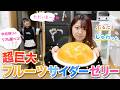【学校帰りにサプライズ】超巨大フルーツサイダーゼリー作ってみた！