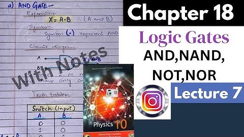 Logic Gates| Chap 18 |#physics |#nationalbookfoundation |#class10