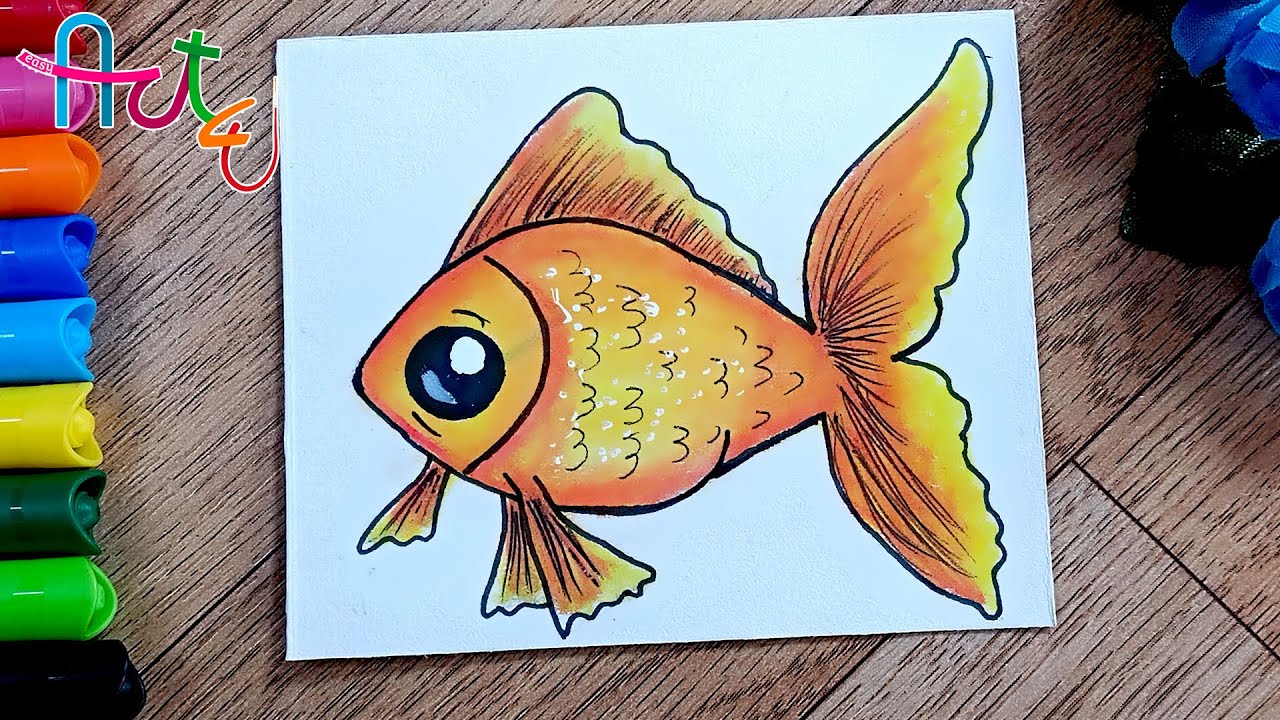 How to Draw a Fish 🐟 #drawing #draw #fish #art #fishart Bring