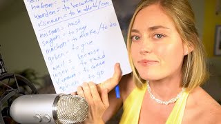 ASMR Lerne Deutsch mit mir 🇩🇪 💓 Wichtigste Verben (Teil 2)