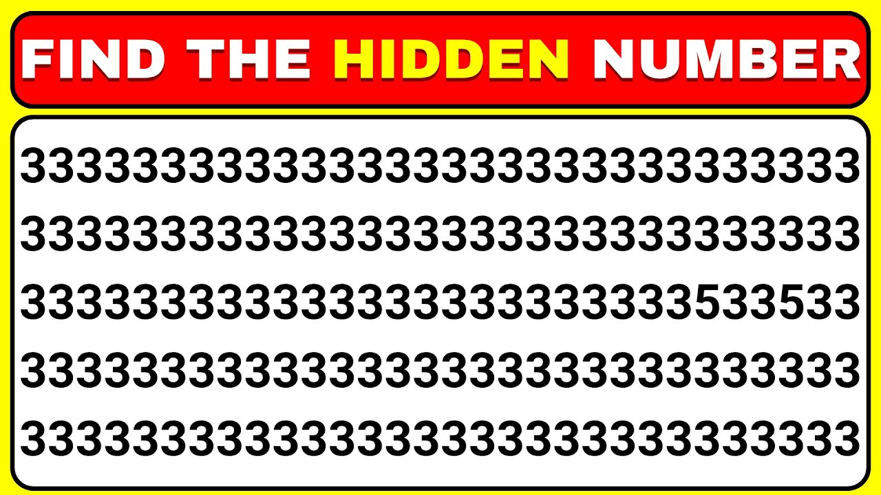 Only 1% Can Find the Hidden Number! | Illusion Challenge
