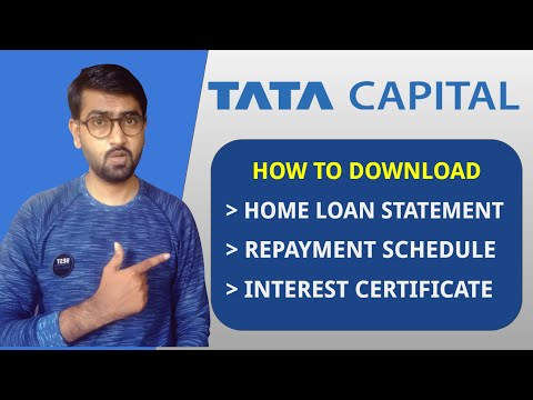 How to download Tata capital home loan statement online | interest certificate | Repayment schedule