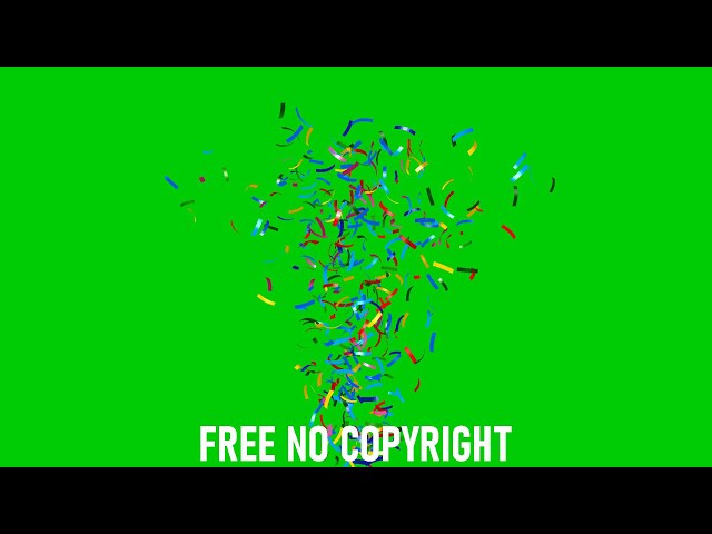 Confetti || Confetti green screen || No Copyright || Mondal Screen class=