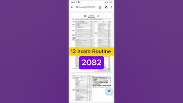 Class 12 Exam Routine 2082 # Class 12 Exam Routine 2082 Published #Class11&12Exam RoutineShortvideo