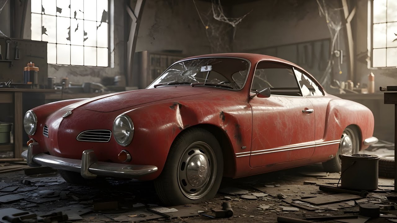 伝説の赤いフォルクスワーゲンカルマンギア1963完全ASMRレストア