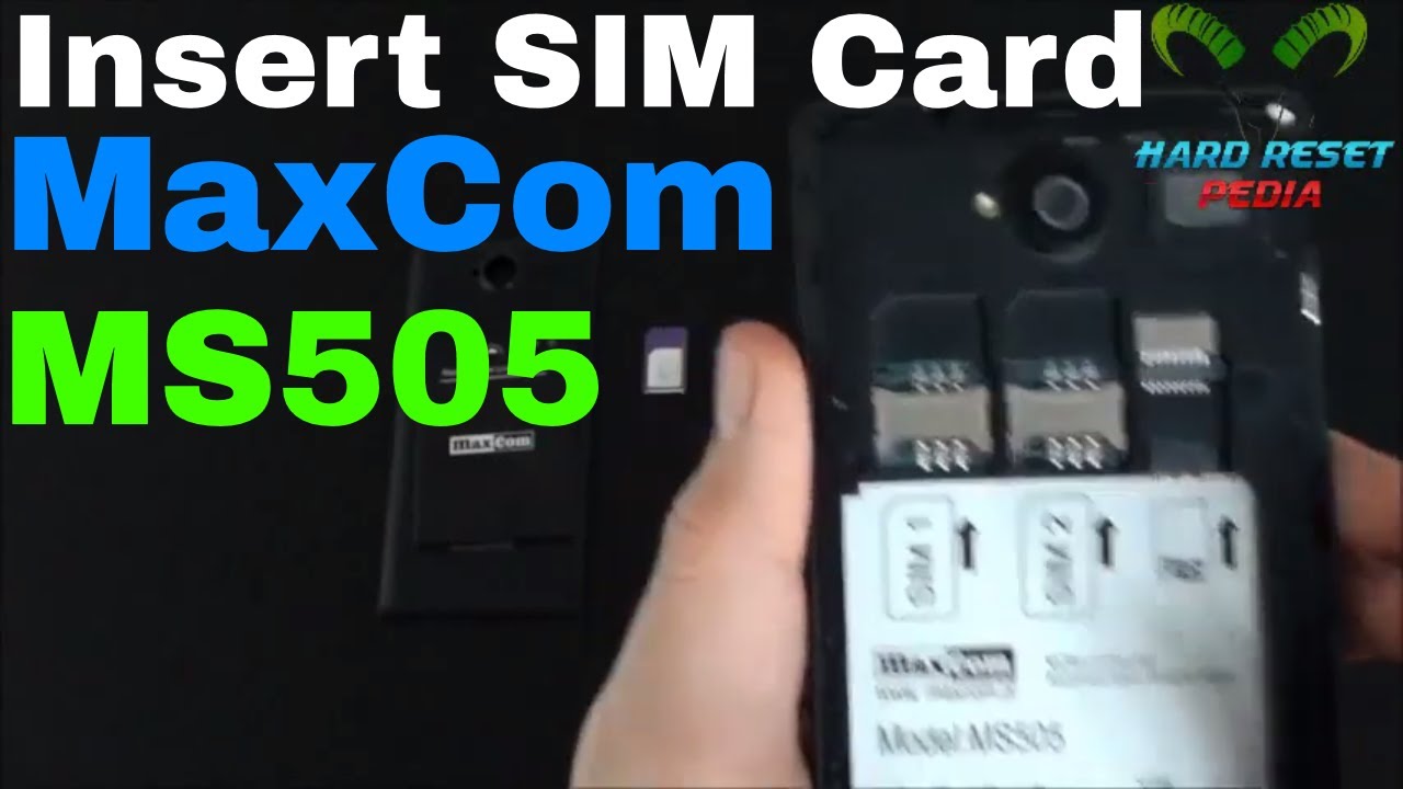 MaxCom MS505 Insert The SIM Card - YouTube