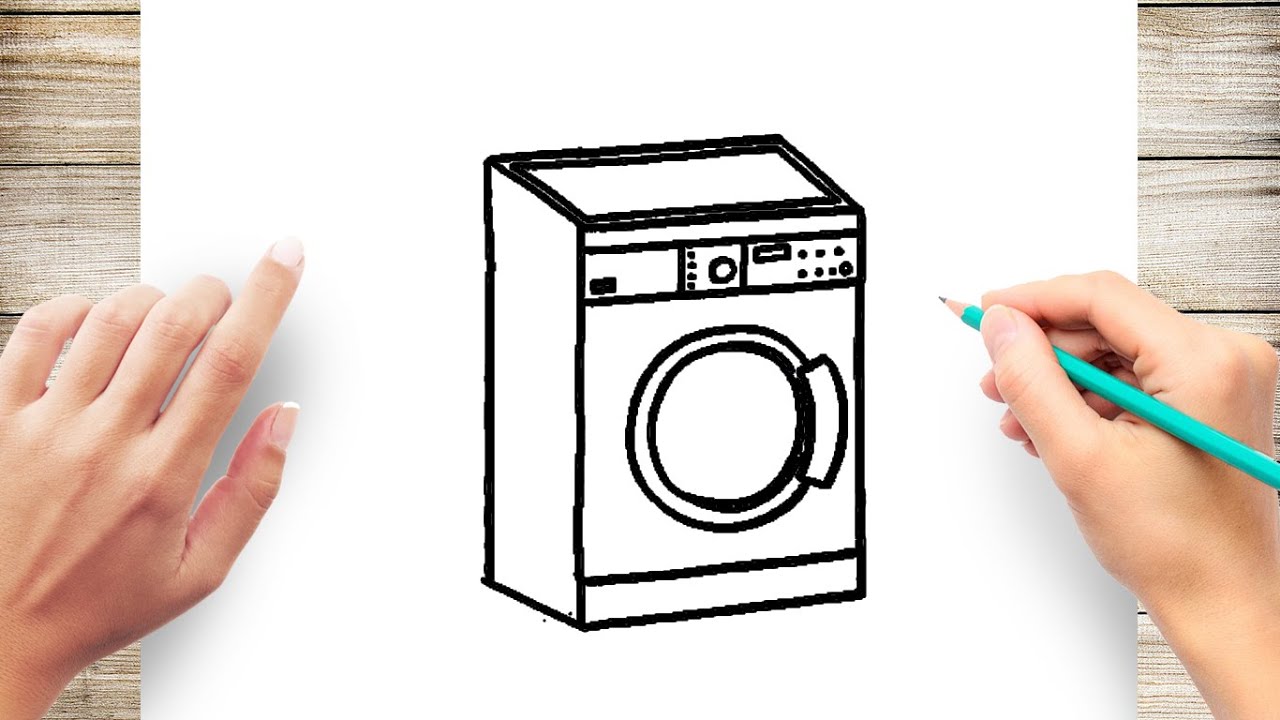 Fully automatic washing machine with open lid - Stock Illustration  [78354076] - PIXTA