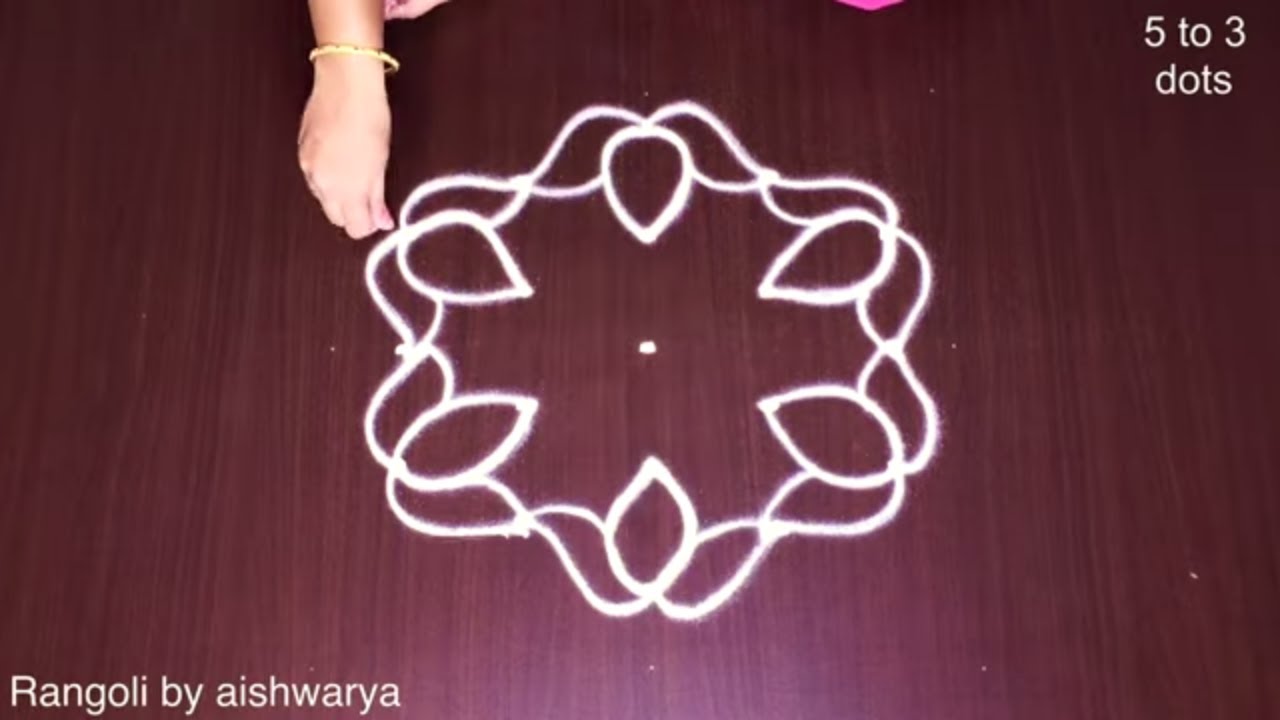 5 3 Dots Learners Rangoli