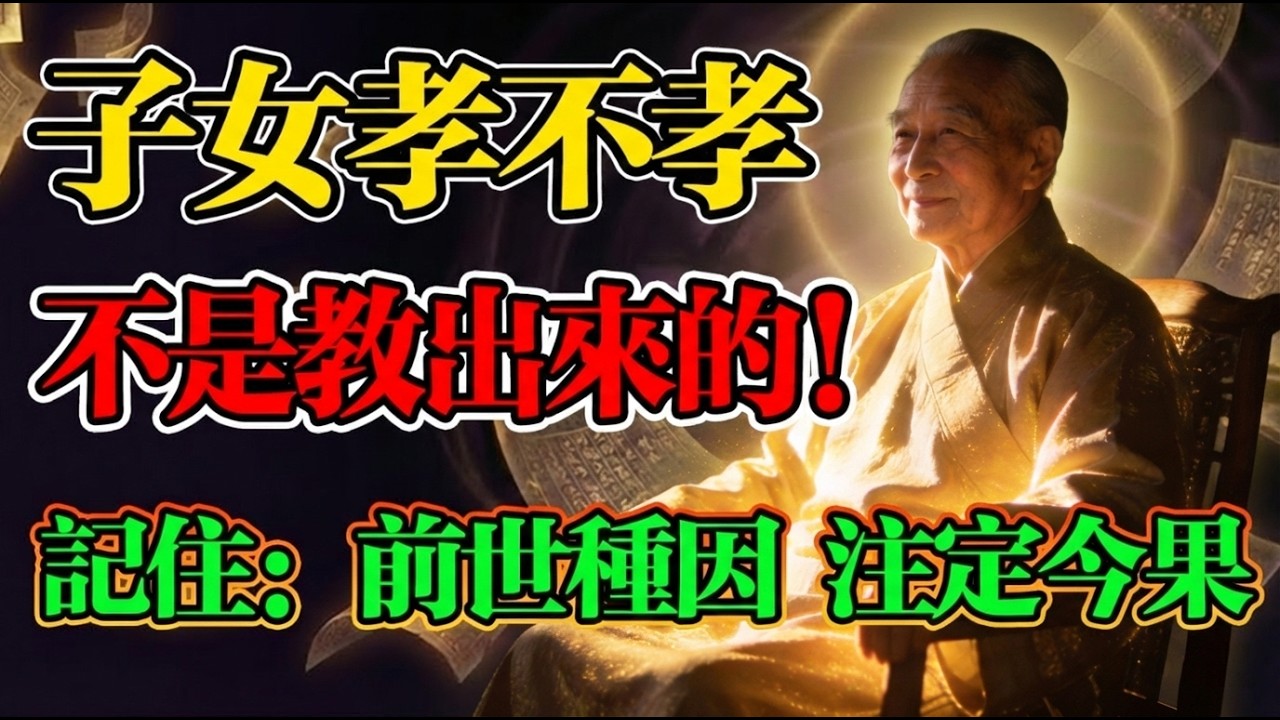 南懷瑾：兒女是你的「劫」，還是你的「藥」？你和孩子的因果，決定今生命運！#人生智慧 #命理 #哲學 #佛學 #正能量 #佛法 #南懷瑾 #親子關係 #佛法智慧 #因果輪回 #阿賴耶識 #修行