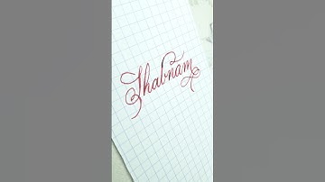 Writing " Shabnam" name in cursive #calligraphy #handwriting #signature