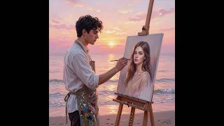 Тебя рисую кистью на холсте