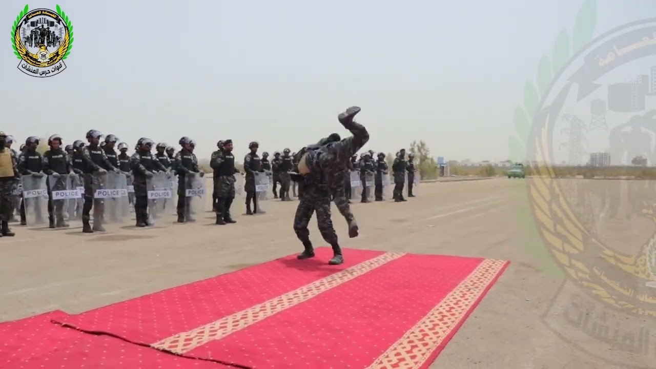 عرض الفنون القتالية لقوات حرس المنشآت وحماية الشخصيات في العاصمة عدن