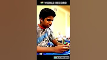 Pavan Ravindra World Record in 5.58 seconds cube 3*3 #shorts #trending #viralvideo #shorts