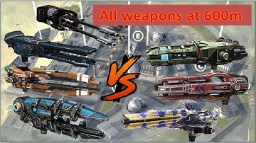 Best medium weapon at 600m range all weapons tested war robots