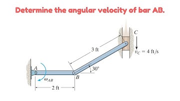 Determine the angular velocity of link AB ( Relative Motion Analysis ) Engineers Academy