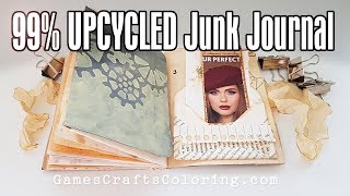 JUNK JOURNAL: 99% Upcycled junk journal tutorial, ideas &amp; flip through