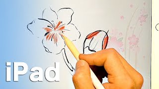 Japanese Animator tries Apple Pencil【Zen brush】