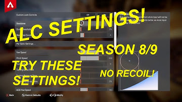 Apex Legends ALC Settings | Best Controller Settings | No Recoil + Recoil Tip! | Season 8