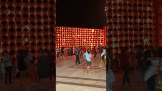 เดินเที่ยวชมไฟแสงสีเทศกาลตรุษจีนริมแม่น้ำบางปะกงฉะเชิงเทรา | ครอบครัว Art Nandee￼￼