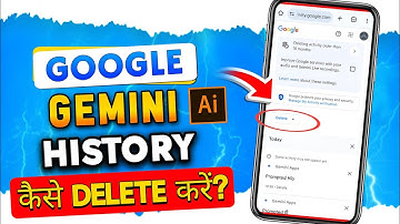 Google Gemini Ai Chat History Kaise Delete Kare? | How To Delete Google Gemini Ai Chat History?