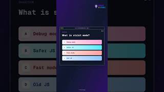 JS Interview Question: What is strict mode? #js #quiz