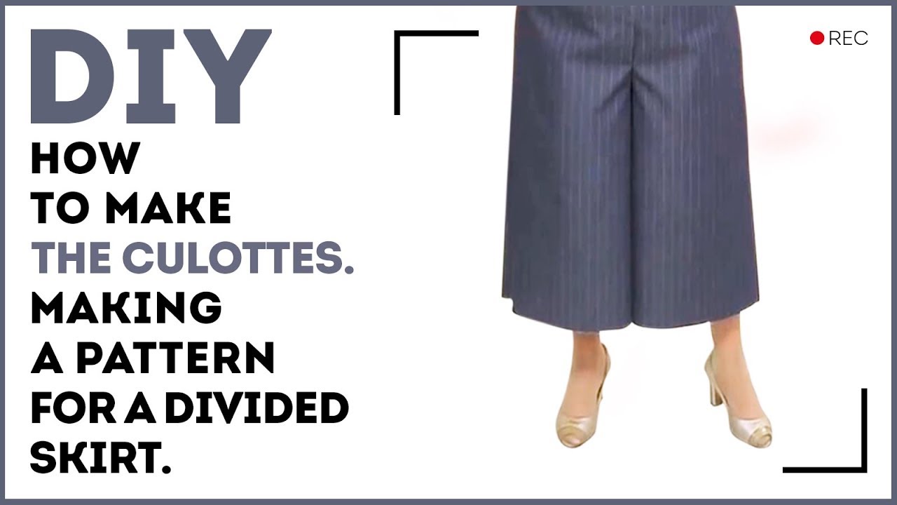 DIY: How to make the culottes. Making a pattern for a divided skirt ...