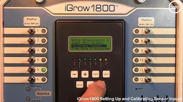 iGrow 1800 Setup and Calibrate Sensor Inputs