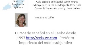 imperfecto del modo subjuntivo Gramática de ELE