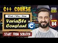C++ Variables and Constants Explained | What, Why & How with Practical Examples