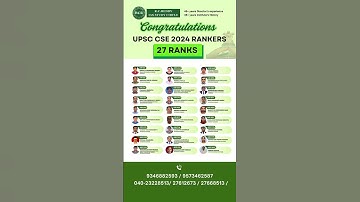UPSC CSE 2024 Rankers List| R.C. REDDY IAS STUDY CIRCLE