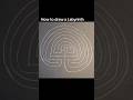 How to draw a Labyrinth starting with a cross and four dots