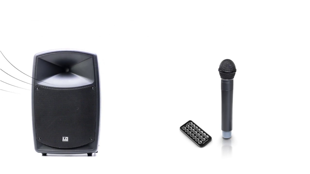 portable speaker with wireless microphone