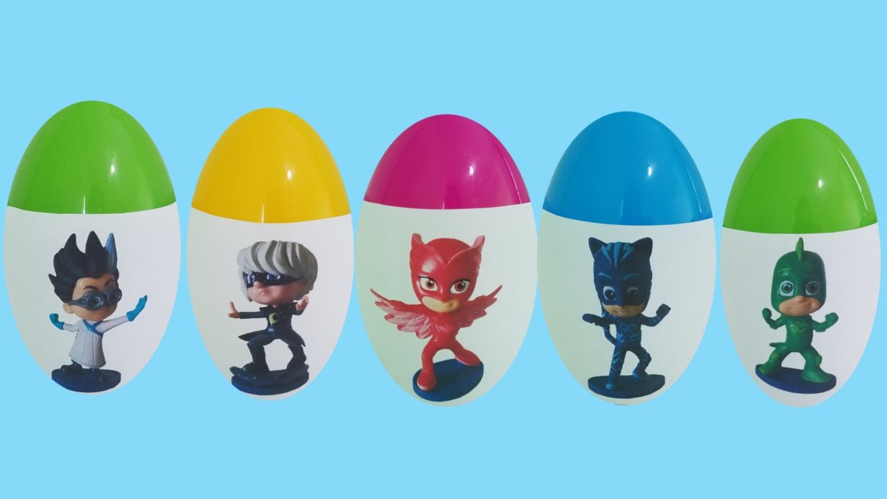 Learn Colors PJ MASKS Surprise Eggs Toys Owlette Romeo Catboy Luna Girl Gekko YouTube