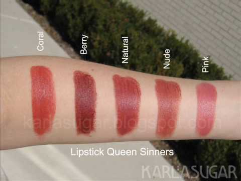 sarkom Imperialisme Det KarlaSugar's swatches of Lipstick Queen Saints, Sinners, and Medieval  lipsticks - YouTube