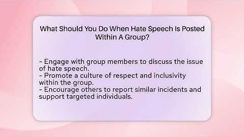 What Should You Do When Hate Speech Is Posted Within A Group? - Everyday-Networking