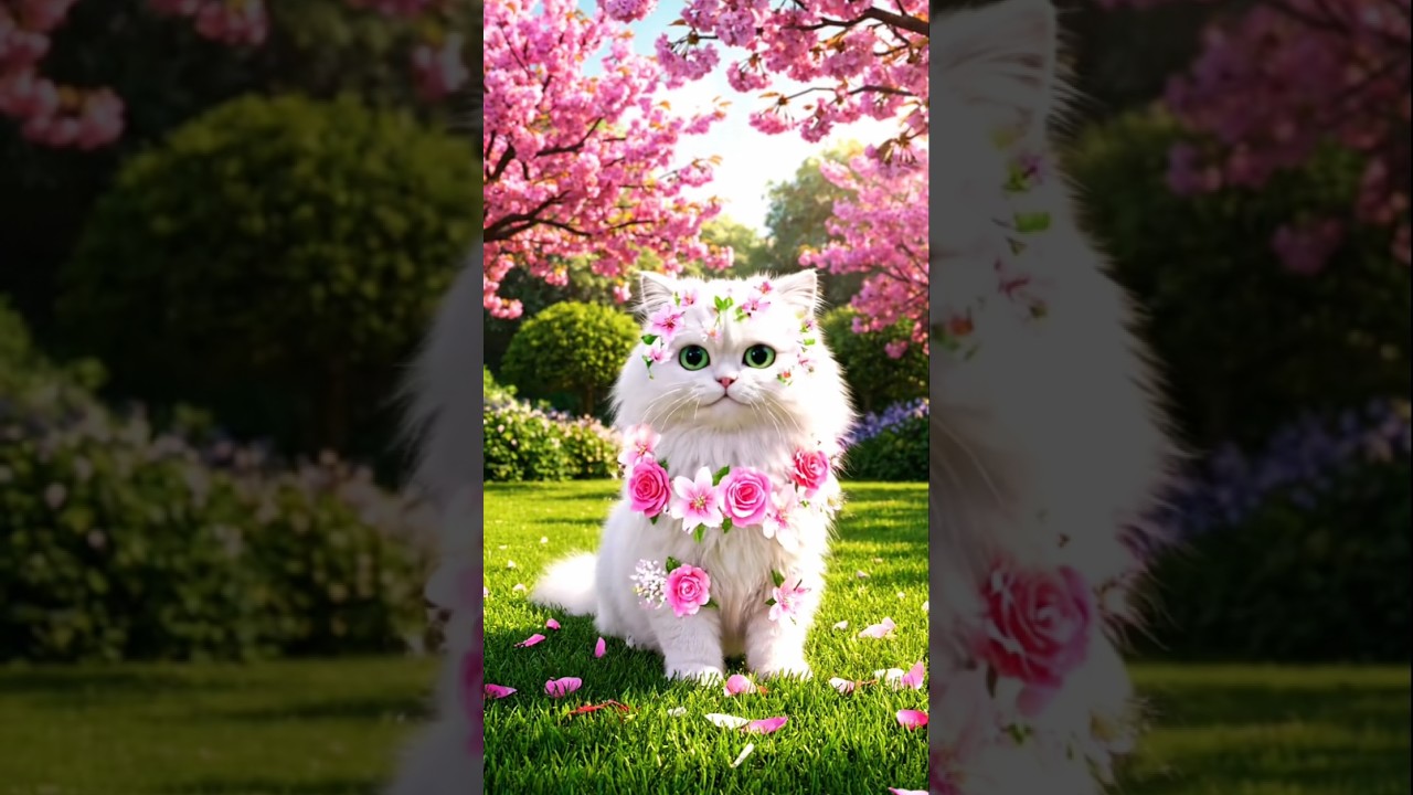 “Cherry Blossom Surprise 🌸 | Cute Cat Short Animation”