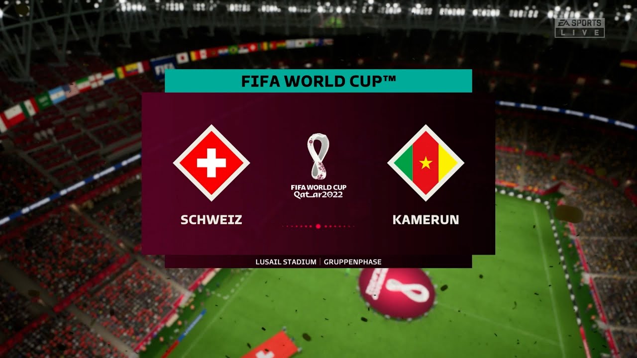 FIFA 22 WM Simulation 1.Spieltag Gruppe G Schweiz-Kamerun