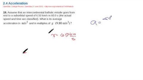 Acceleration [OpenStax Chap2: Prob19]