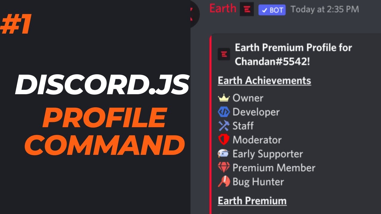 PROFILE COMMAND DISCORD BOT || PART 1 - YouTube