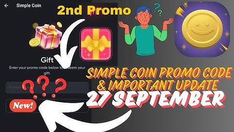 Simple Coin 3nd Promo Code 27th September 30,000 SMPL | Simple Coin New withdrawal #simpleairdrop