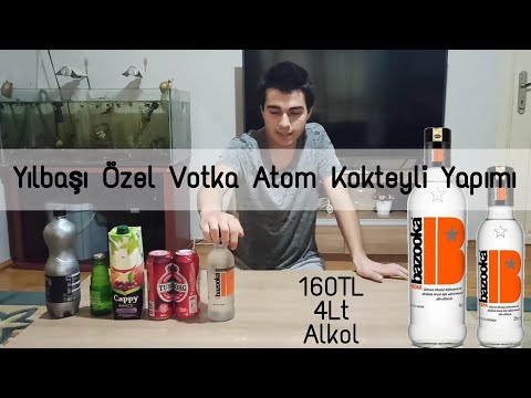 Yılbaşı Özel Votka Atom Kokteyli 160 TL'ye 4 LT Alkol (Yılbaşı Süper Kokteyl)