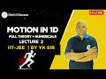 Kinematics: Motion in 1D | L2 | Complete Theory + Numericals | JEE/NEET Physics 2026