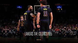 Lakers 114, Celtics 105: Shorthanded Lakers get big win in Boston screenshot 5