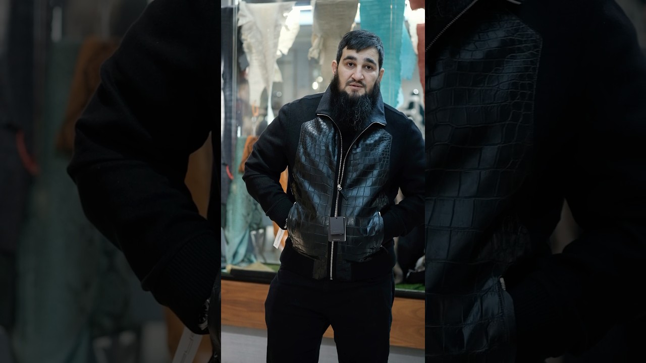 Куртка от SanDukhar из кашемира с комбинацией кожи крокодила